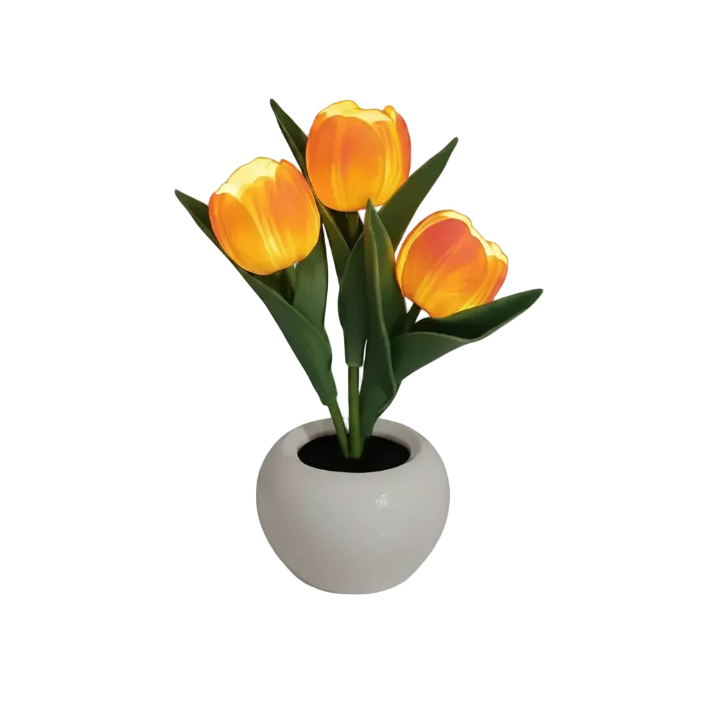 USB Powered LED Tulip Flower Table Lamp Adjustable Brightness
